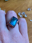 Bague Labradorite carré 5.5