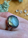 Bague Labradorite ronde 6.5