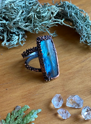 Bague Labradorite Rectangle 6