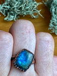 Bague Labradorite carré 7