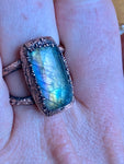 Bague Labradorite rectangle 6.5