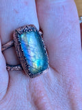 Bague Labradorite rectangle 6.5