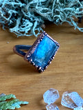 Bague Labradorite carré 5.5